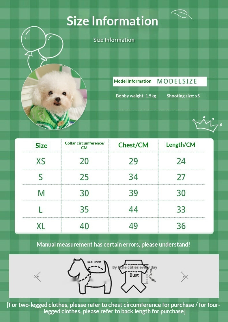 Dog Clothes Autumn Bichon Frise Puppy Sweater