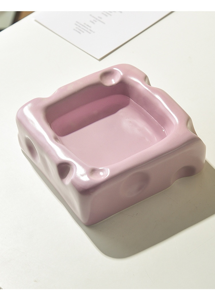Creative Cheese-shaped Ceramic Bowl Cute Cat Food Dish