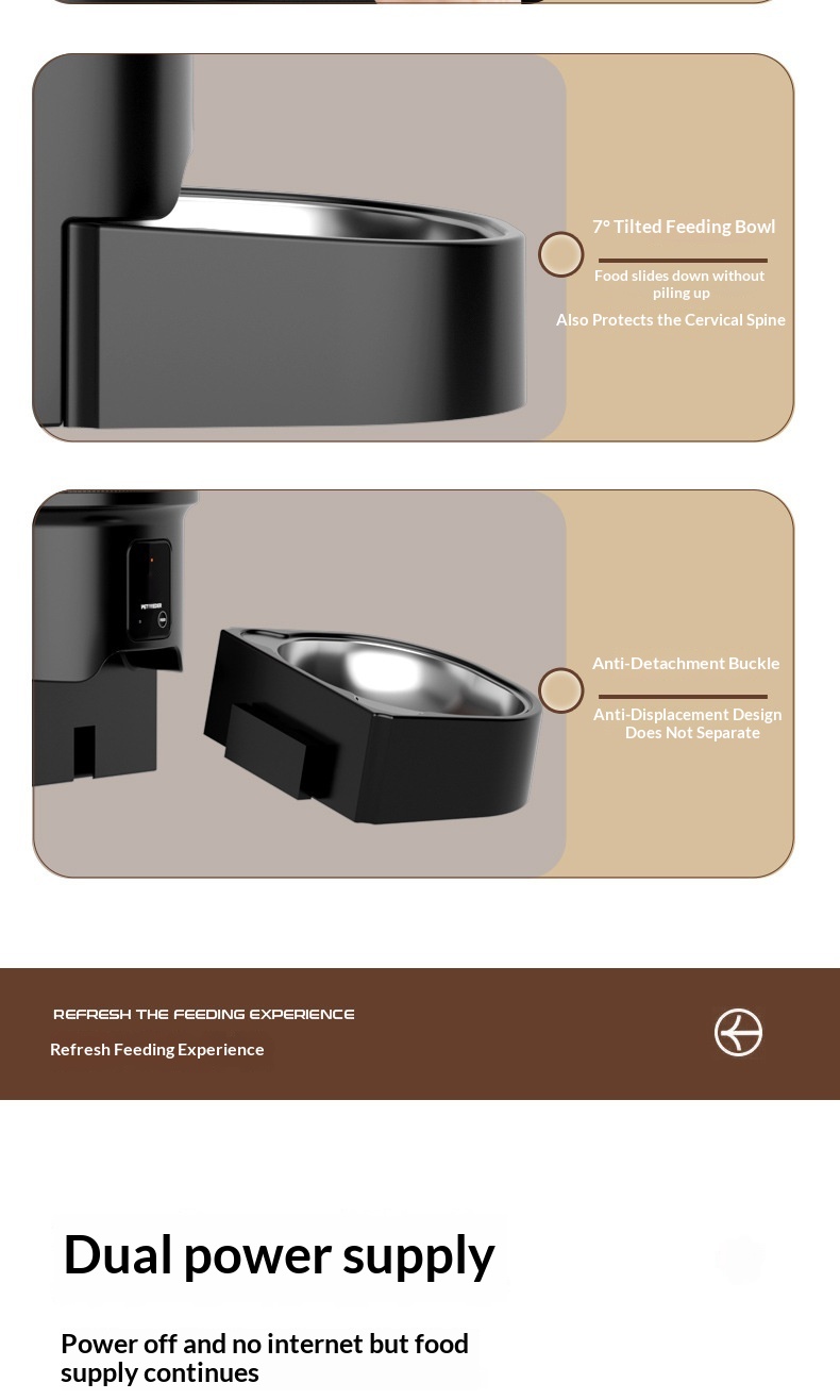 Smart Pet Feeder With Timed Feeding And Remote Voice Control