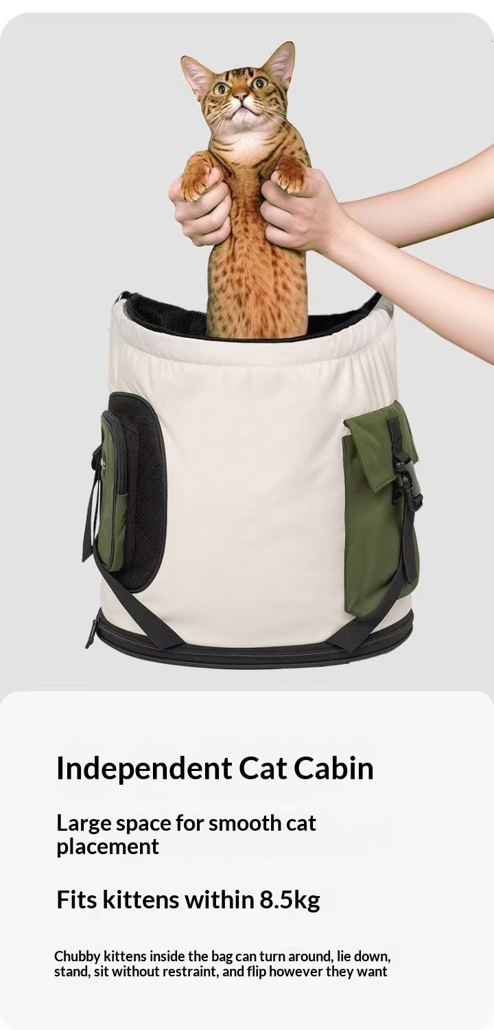Pet Portable Breathable Cat Backpack With Shoulder Straps