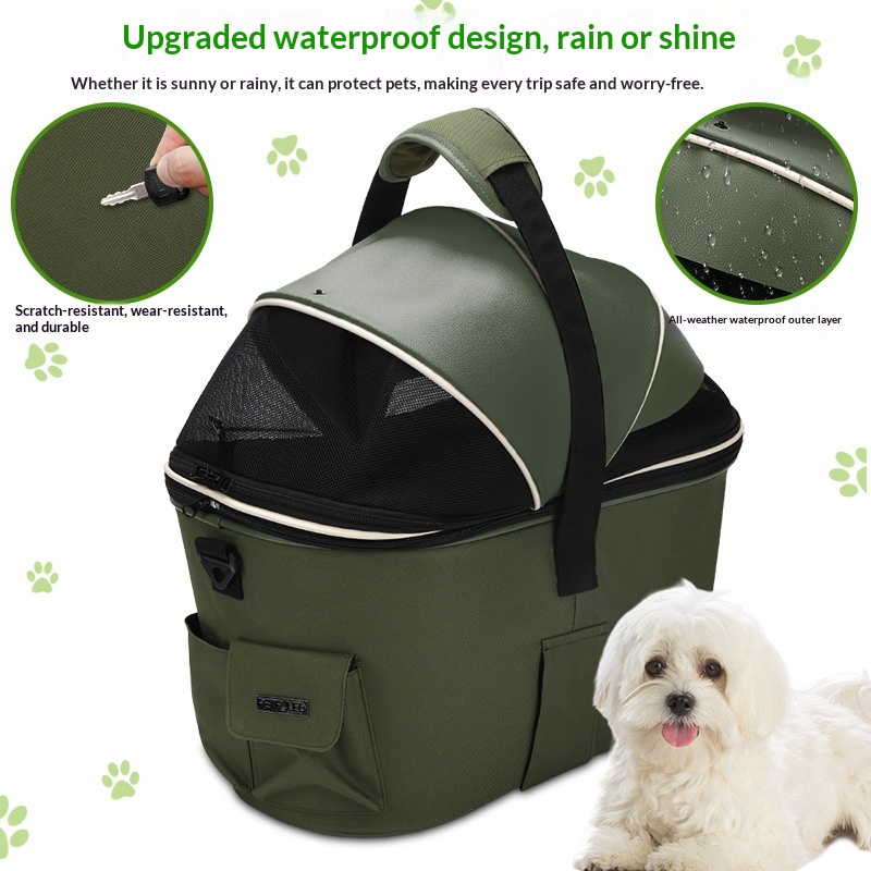 Rear-mounted Pet Basket For Bicycles