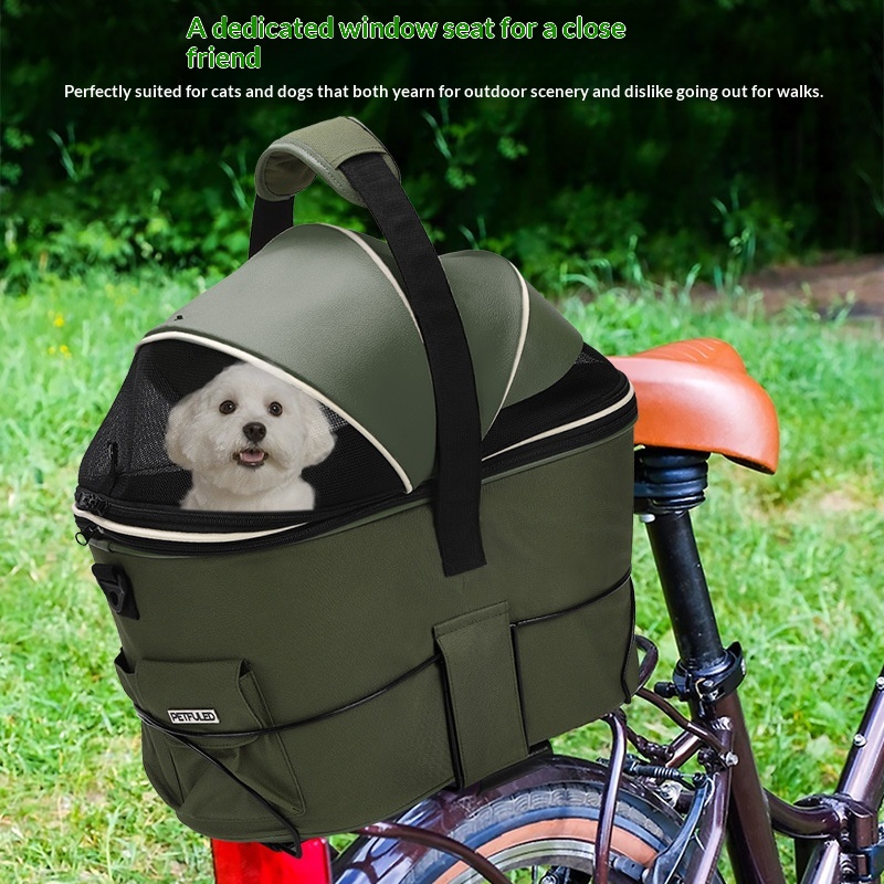 Rear-mounted Pet Basket For Bicycles