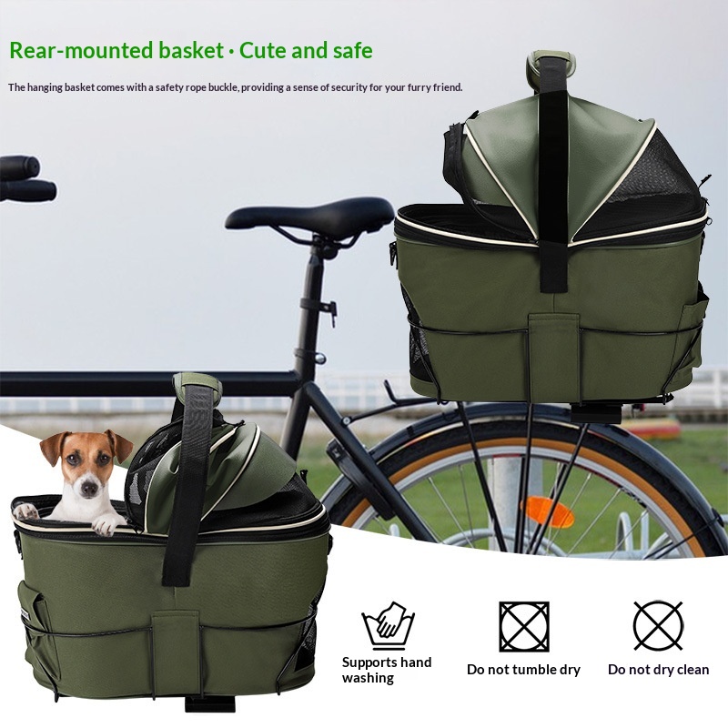 Rear-mounted Pet Basket For Bicycles