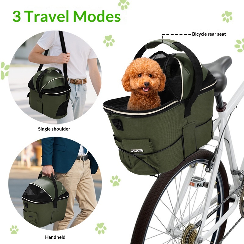 Rear-mounted Pet Basket For Bicycles