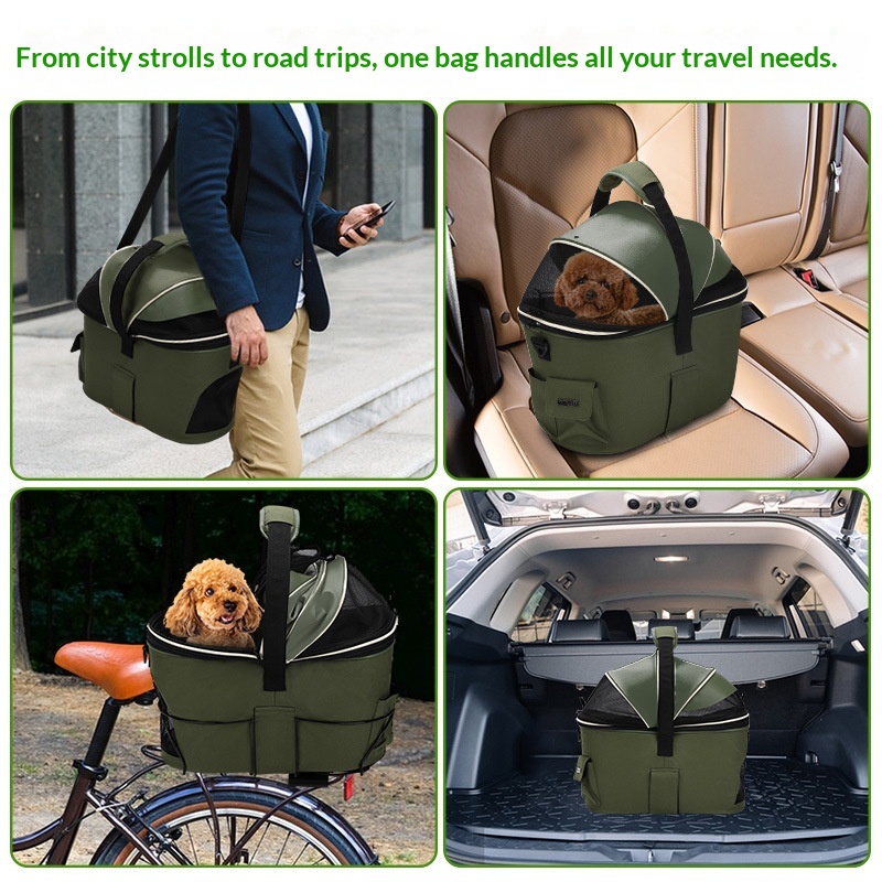 Rear-mounted Pet Basket For Bicycles