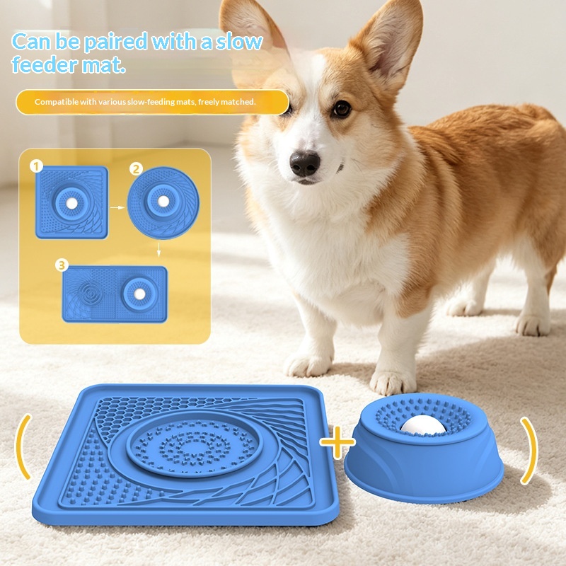 Household Silicone Slow-feeding Dog Bowl