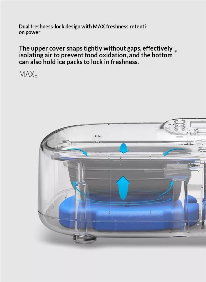 Smart Automatic Dual-Feeding Pet Feeder With Timer