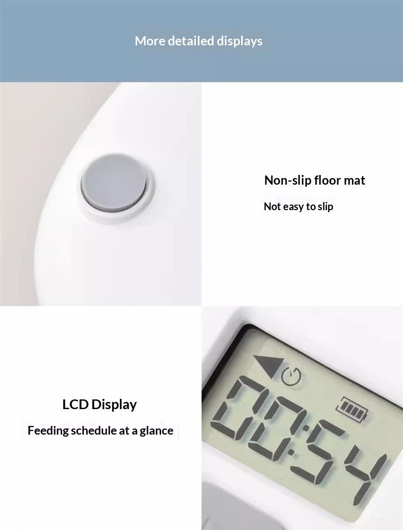 Smart Automatic Dual-Feeding Pet Feeder With Timer