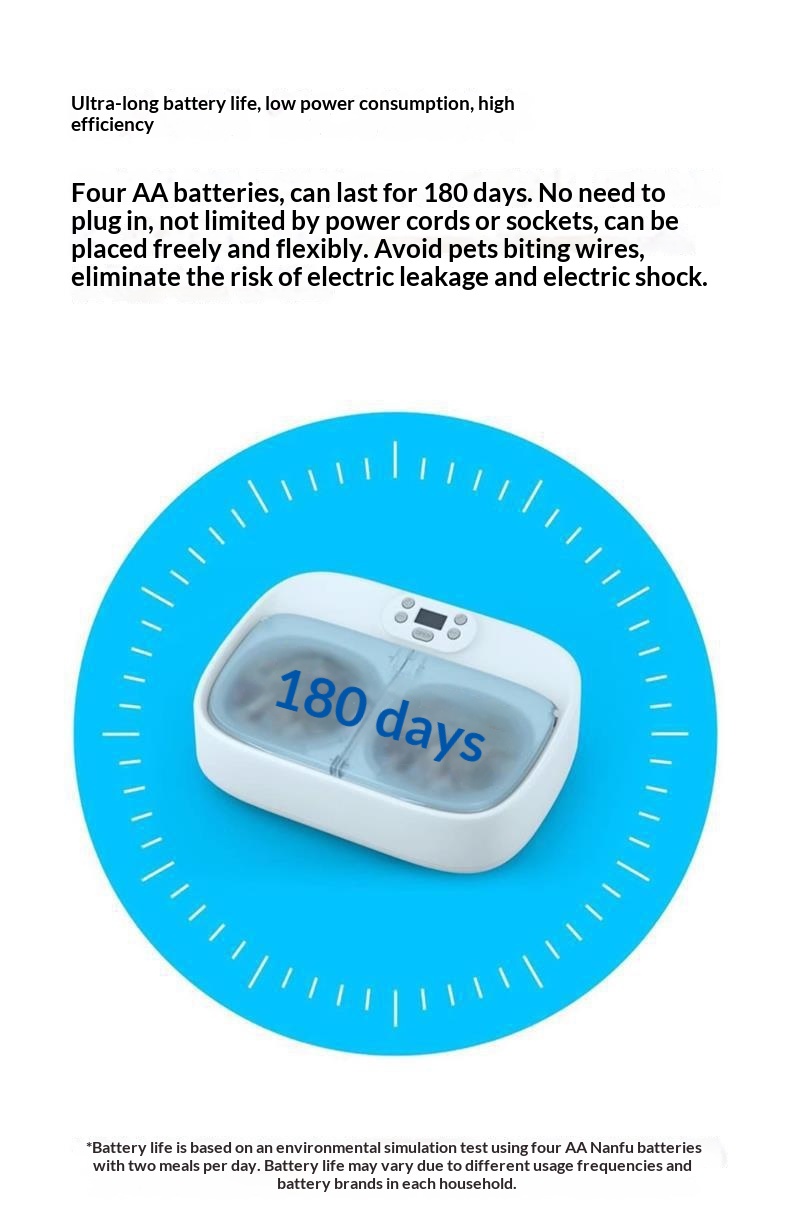 Smart Automatic Dual-Feeding Pet Feeder With Timer