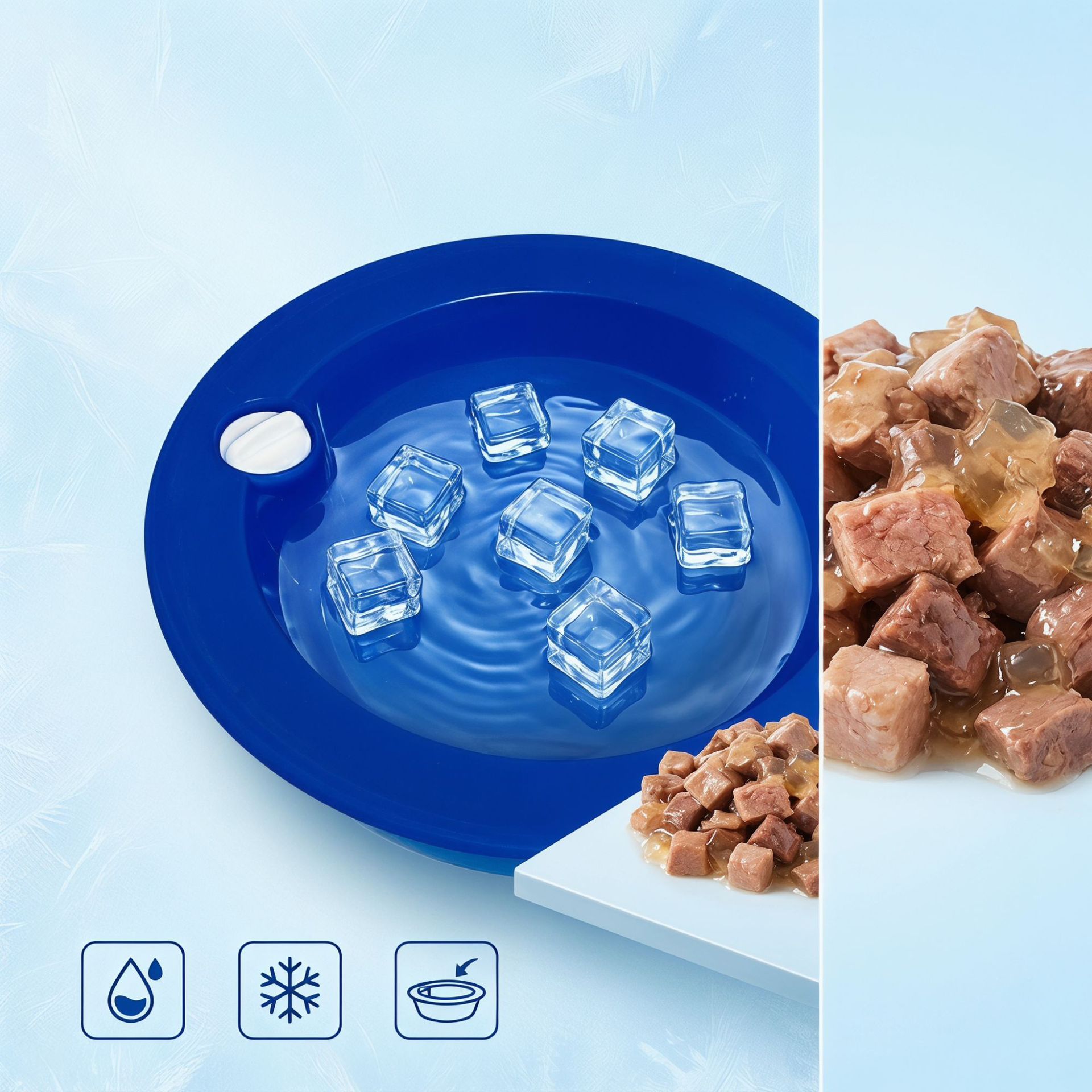 Amazon Bestseller Summer Cooling Dog Plastic Ice Bowl
