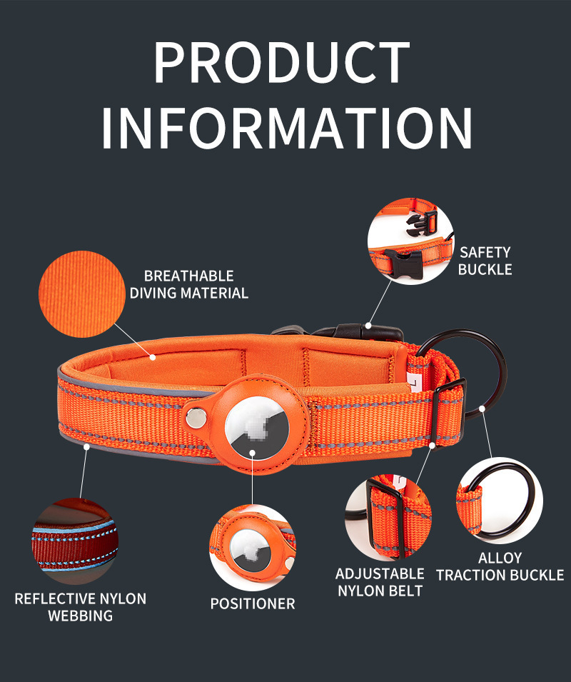 Dog GPS Tracking Collar Medium To Large Size Non-choke Design