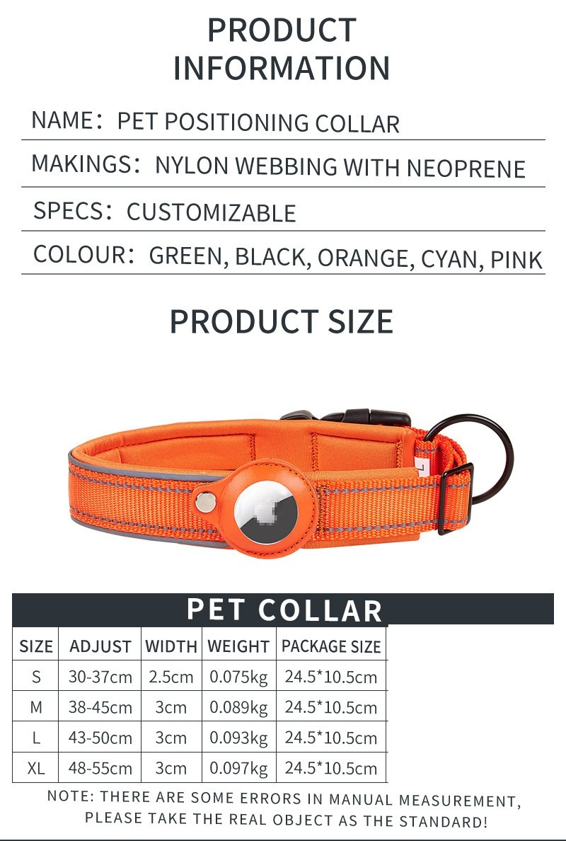 Dog GPS Tracking Collar Medium To Large Size Non-choke Design
