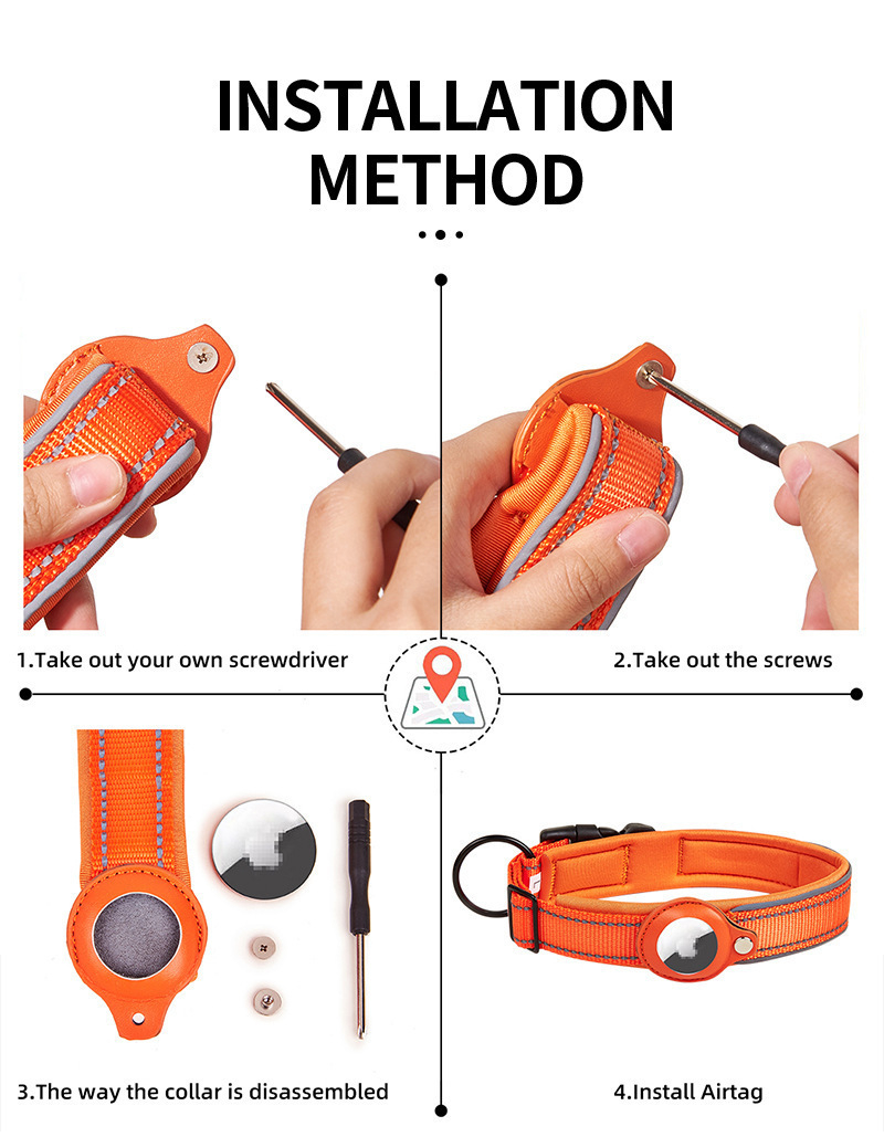 Dog GPS Tracking Collar Medium To Large Size Non-choke Design