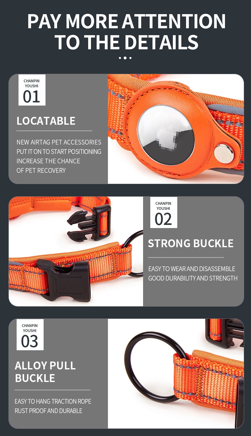 Dog GPS Tracking Collar Medium To Large Size Non-choke Design
