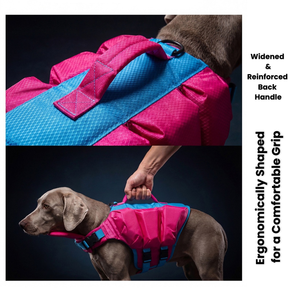 Summer High-Visibility Life Jacket With Bold Color Blocking For Outdoor Swimming