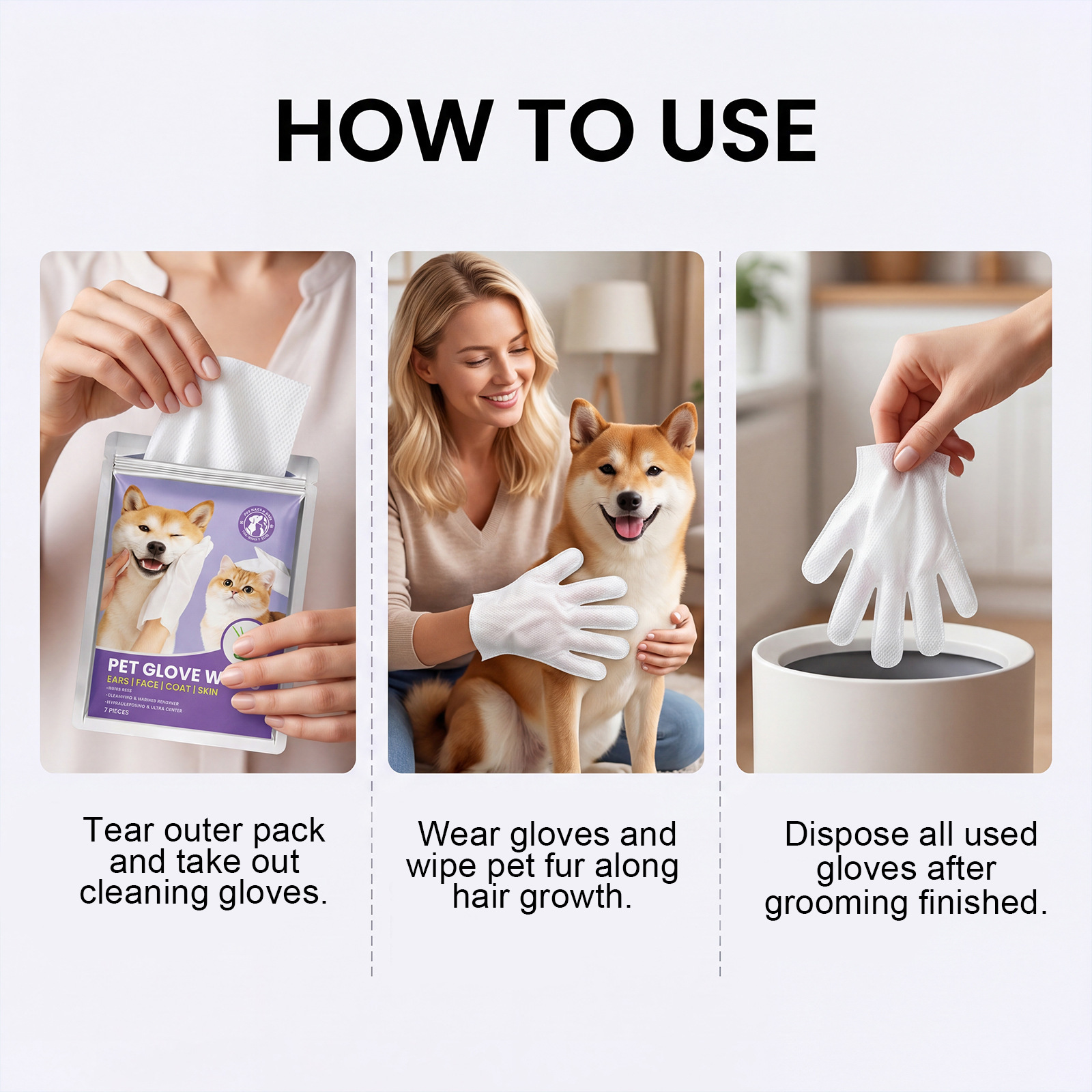 Pet Glove Wipes