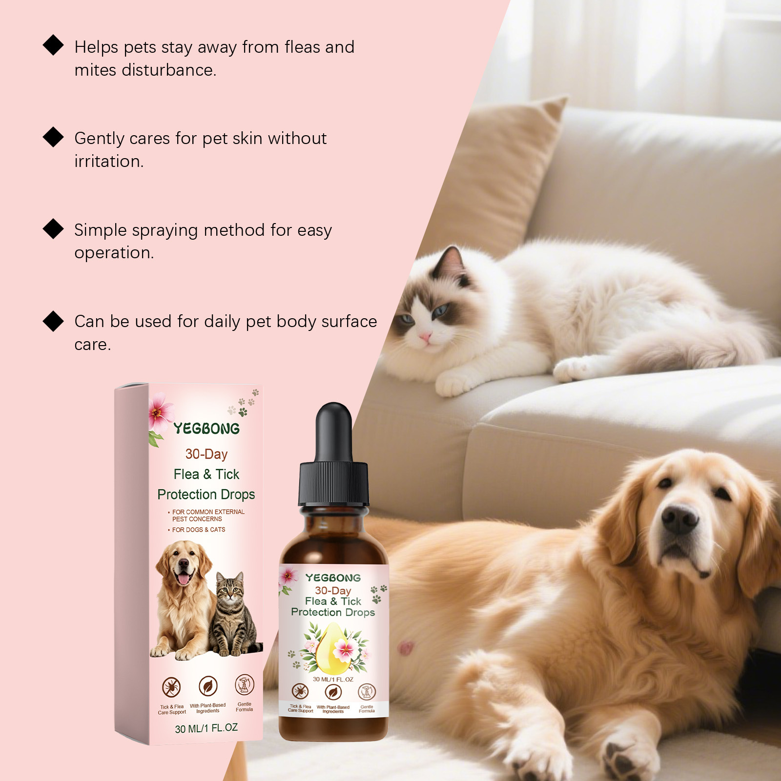 Pet Flea And Tick Prevention Spot-On Treatment