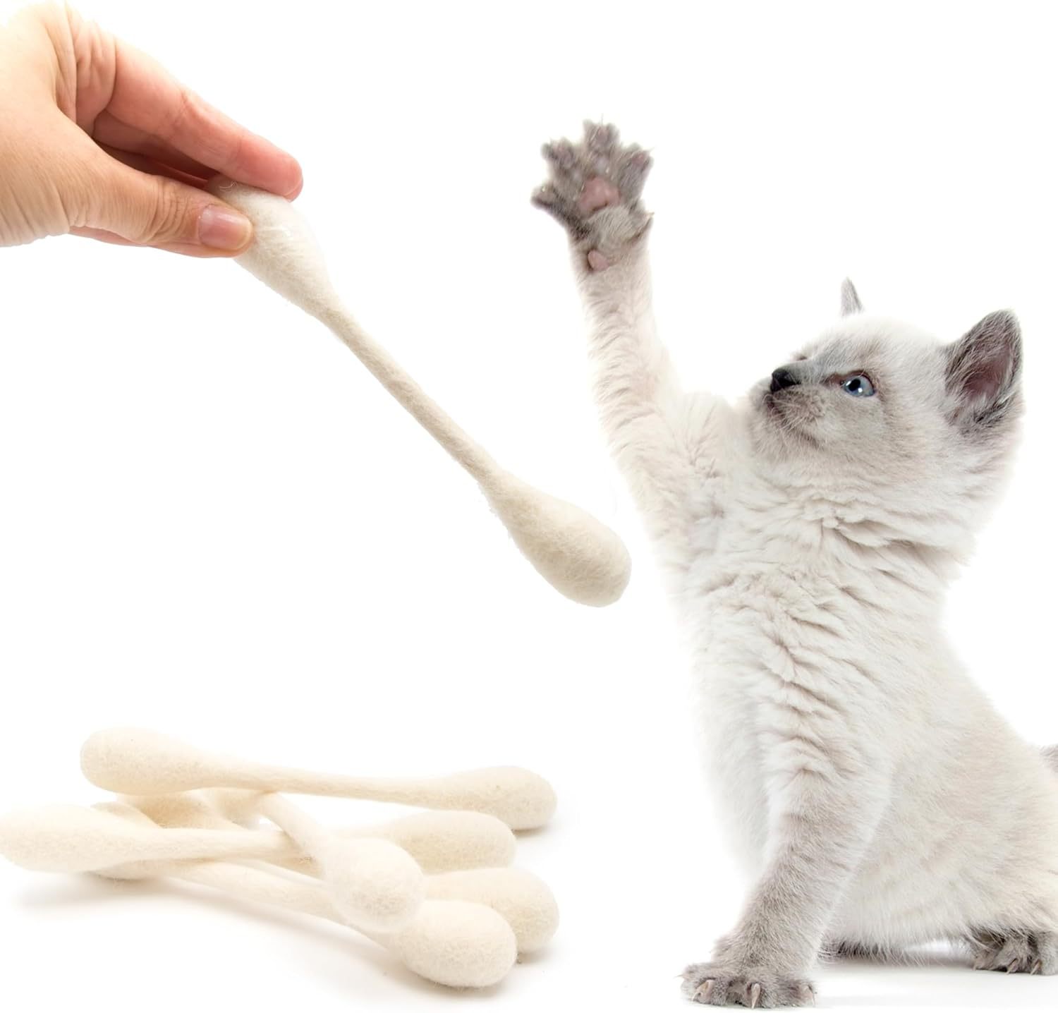Cat Toy Large Cotton Swab Cat Teaser Wand