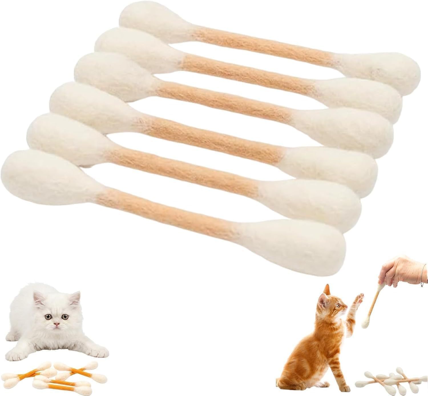 Cat Toy Large Cotton Swab Cat Teaser Wand