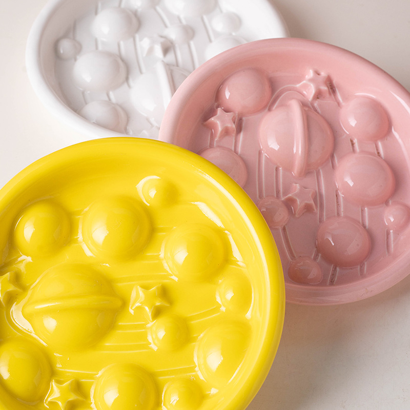 Pet Ceramic Slow-feeding Bowl And Dish For Cervical Spine Protection