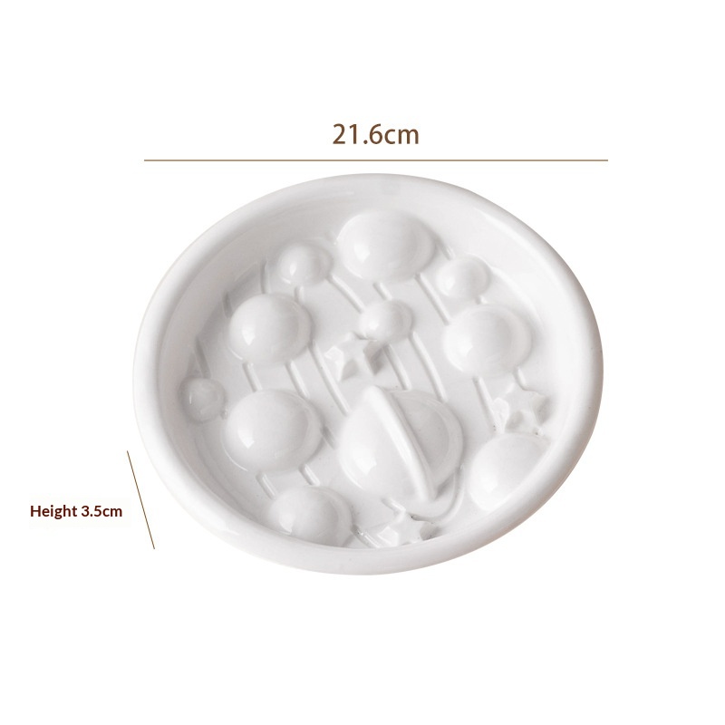 Pet Ceramic Slow-feeding Bowl And Dish For Cervical Spine Protection