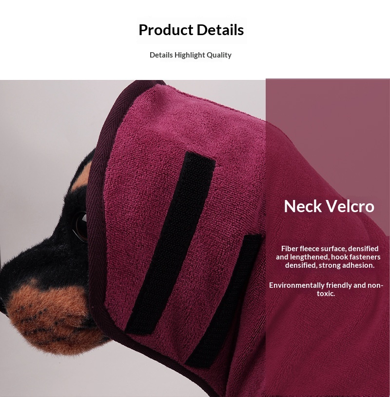 New Three-color Double-layer Microfiber Pet Bathrobe