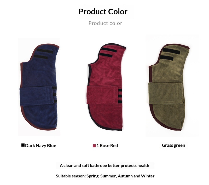 New Three-color Double-layer Microfiber Pet Bathrobe