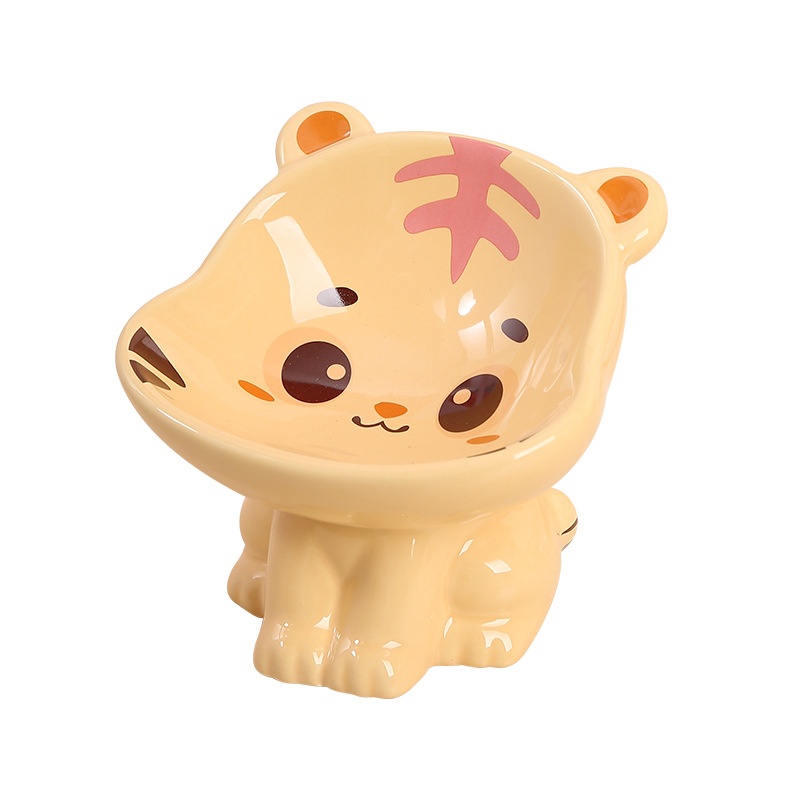 Cute Cartoon Lion Pet Bowl, Ceramic