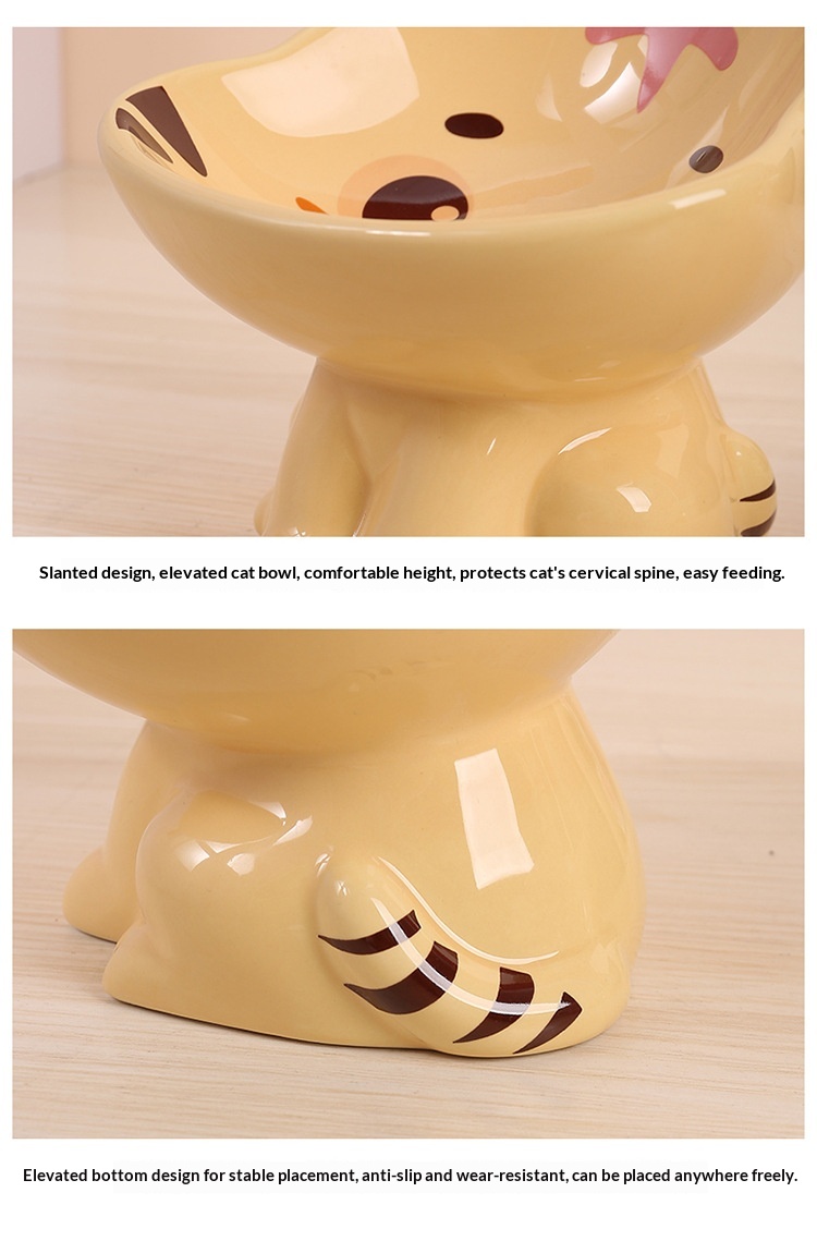 Cute Cartoon Lion Pet Bowl, Ceramic