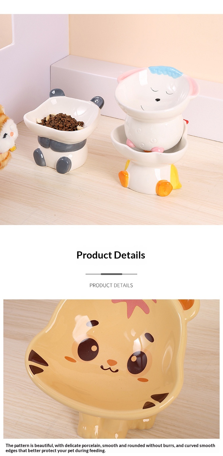 Cute Cartoon Lion Pet Bowl, Ceramic