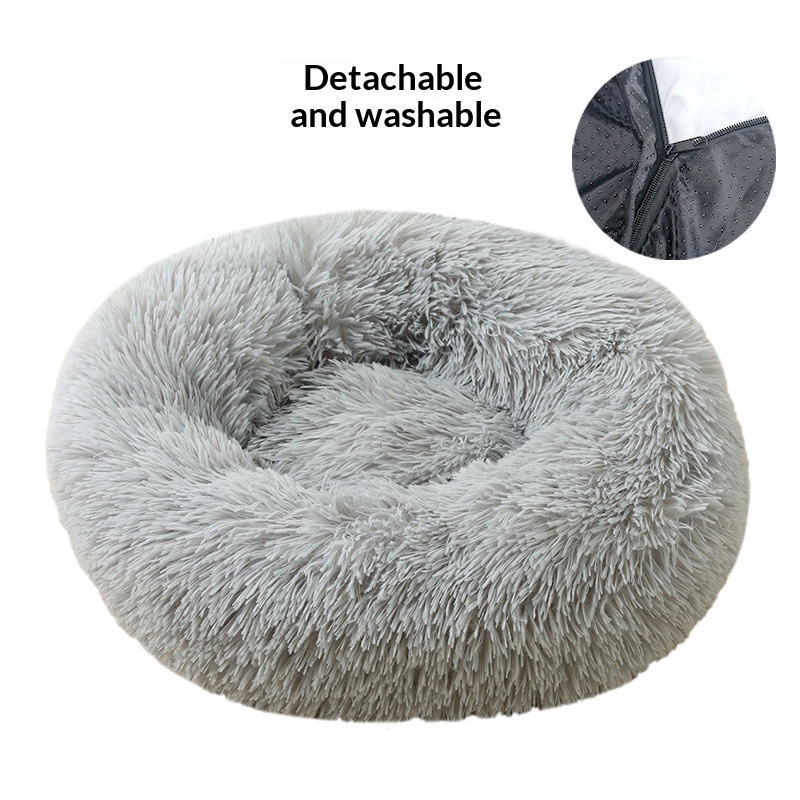 Pet Nest Warm Round Plush In Winter