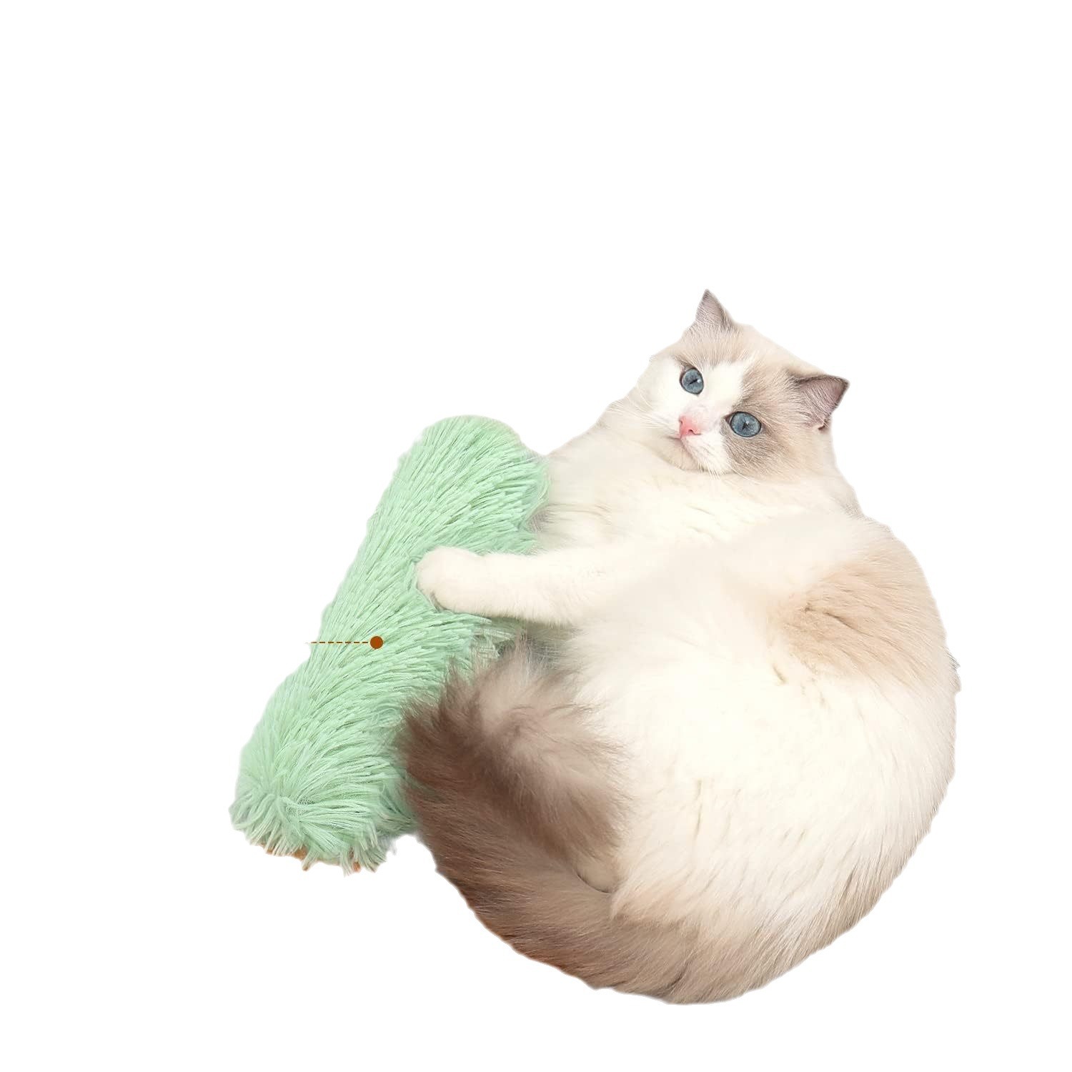 New Self-Warming Stress-Relieving Plush Cat With Catnip Sleep Pillow And Interactive Pet Toy