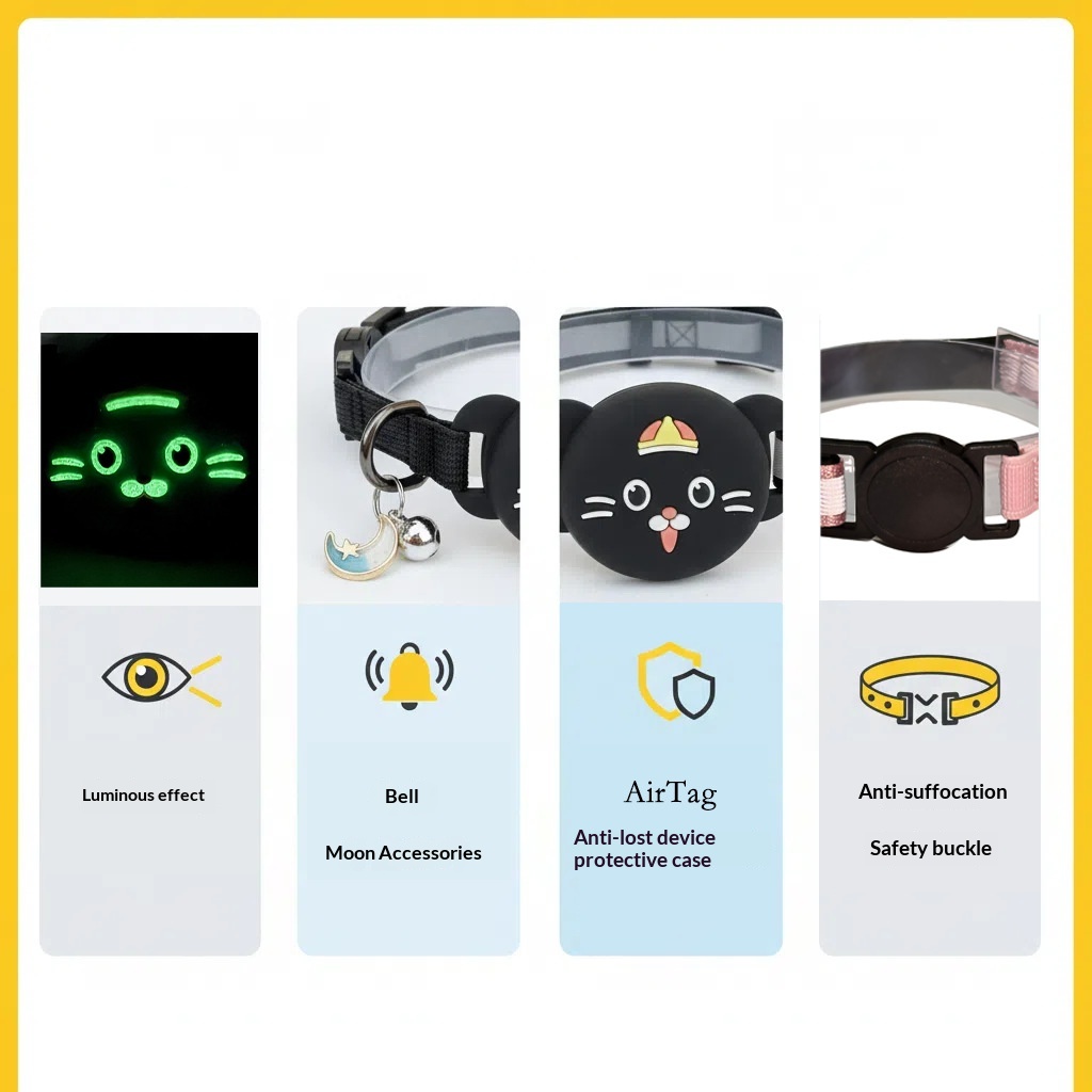 Anti-Suffocation Reflective Bell Dog Collar