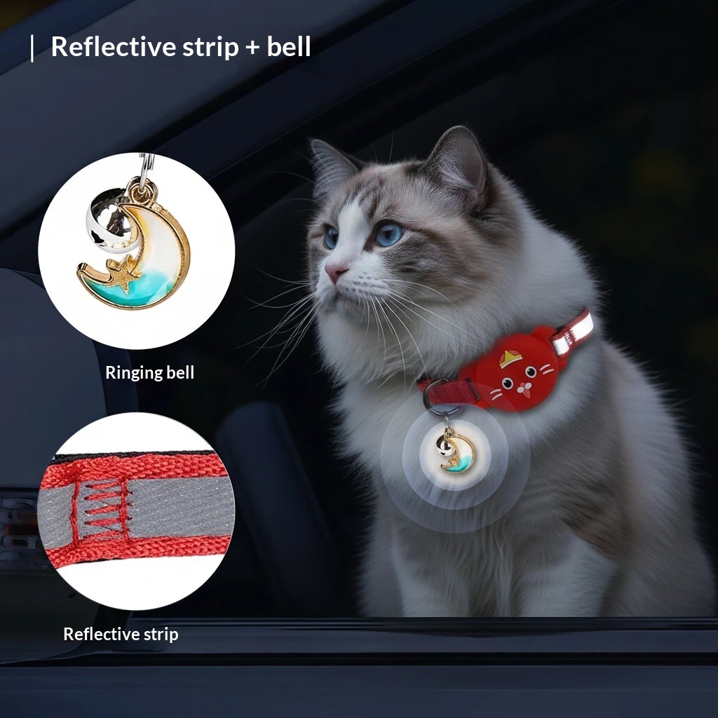 Anti-Suffocation Reflective Bell Dog Collar
