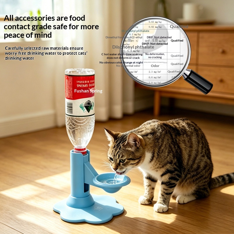 Cat Neck Protecting Automatic Water Dispenser With Backflow Prevention And Anti Wetting Face Feature