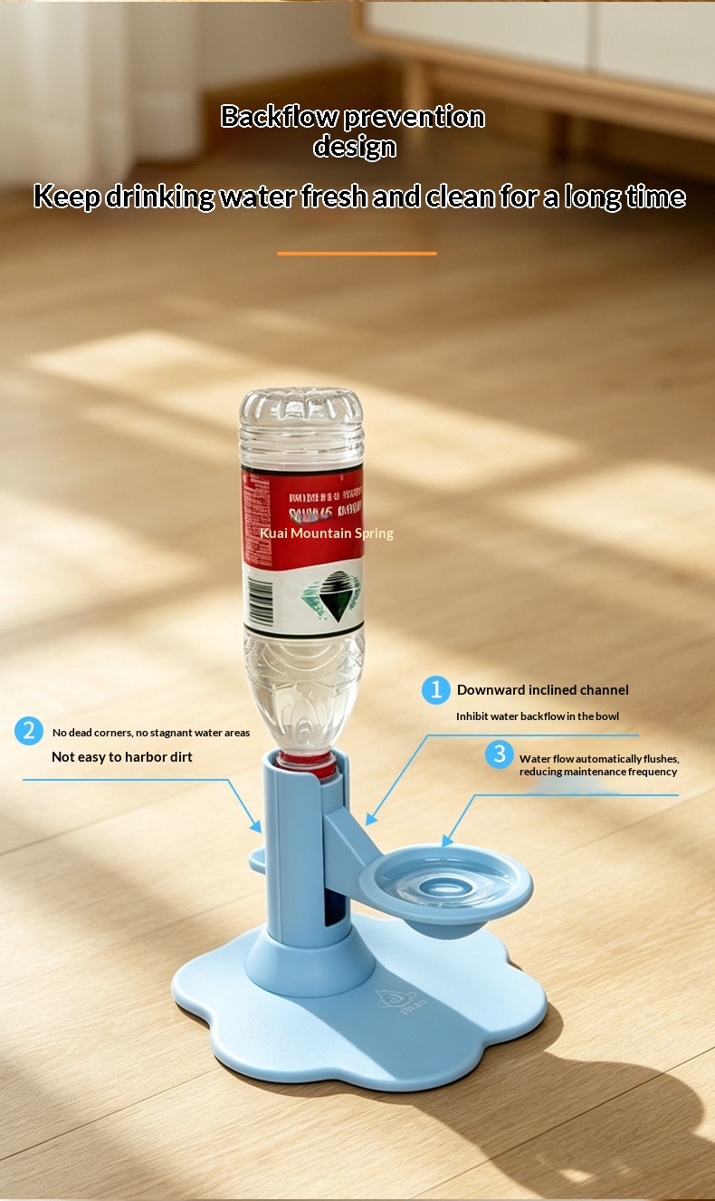 Cat Neck Protecting Automatic Water Dispenser With Backflow Prevention And Anti Wetting Face Feature