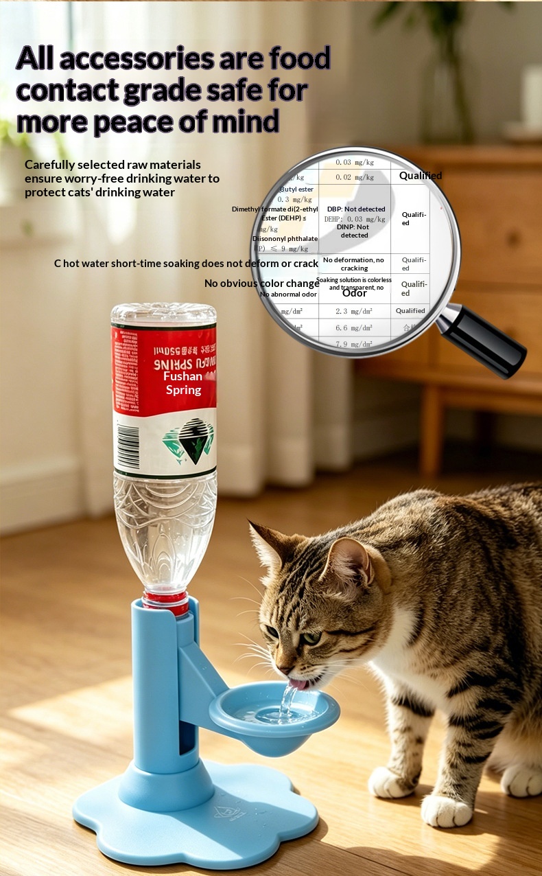 Cat Neck Protecting Automatic Water Dispenser With Backflow Prevention And Anti Wetting Face Feature