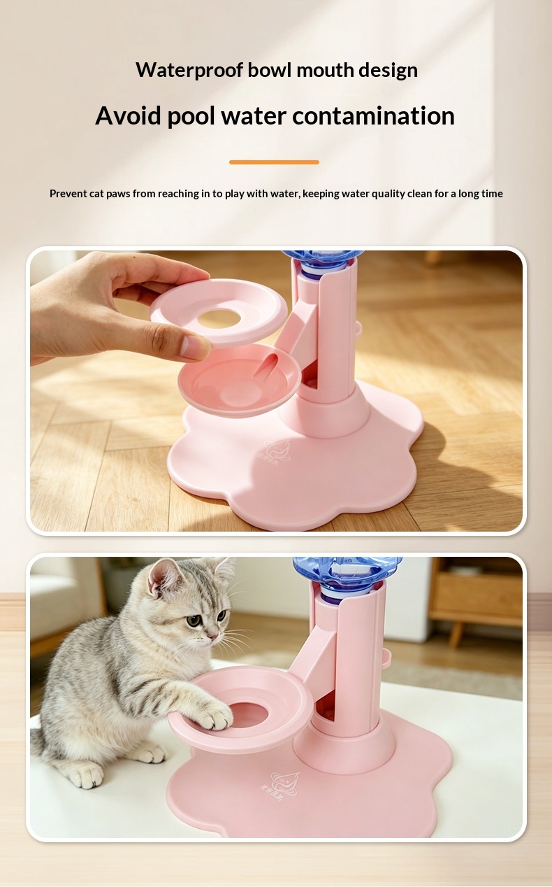 Cat Neck Protecting Automatic Water Dispenser With Backflow Prevention And Anti Wetting Face Feature