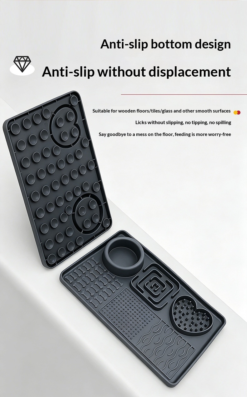 Multifunctional Solid-Color Silicone Pet Feeding Bowl