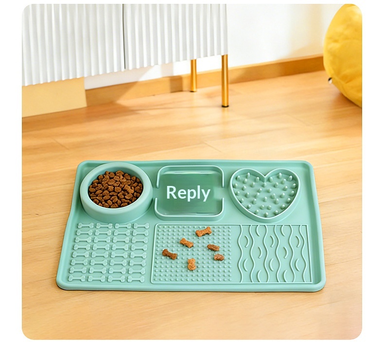 Multifunctional Solid-Color Silicone Pet Feeding Bowl