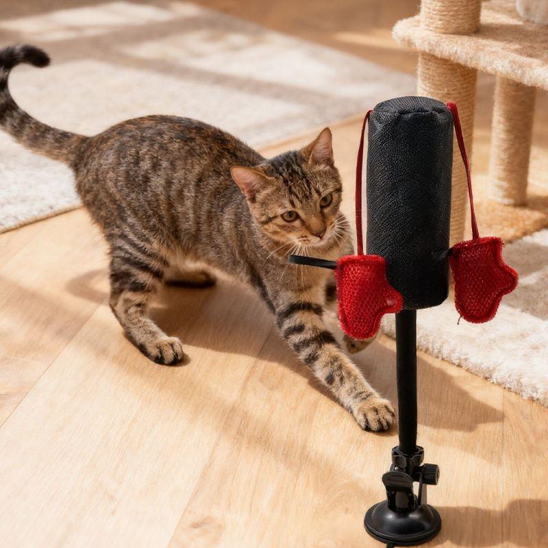 Household Cat Boxing Rack Spring Toy